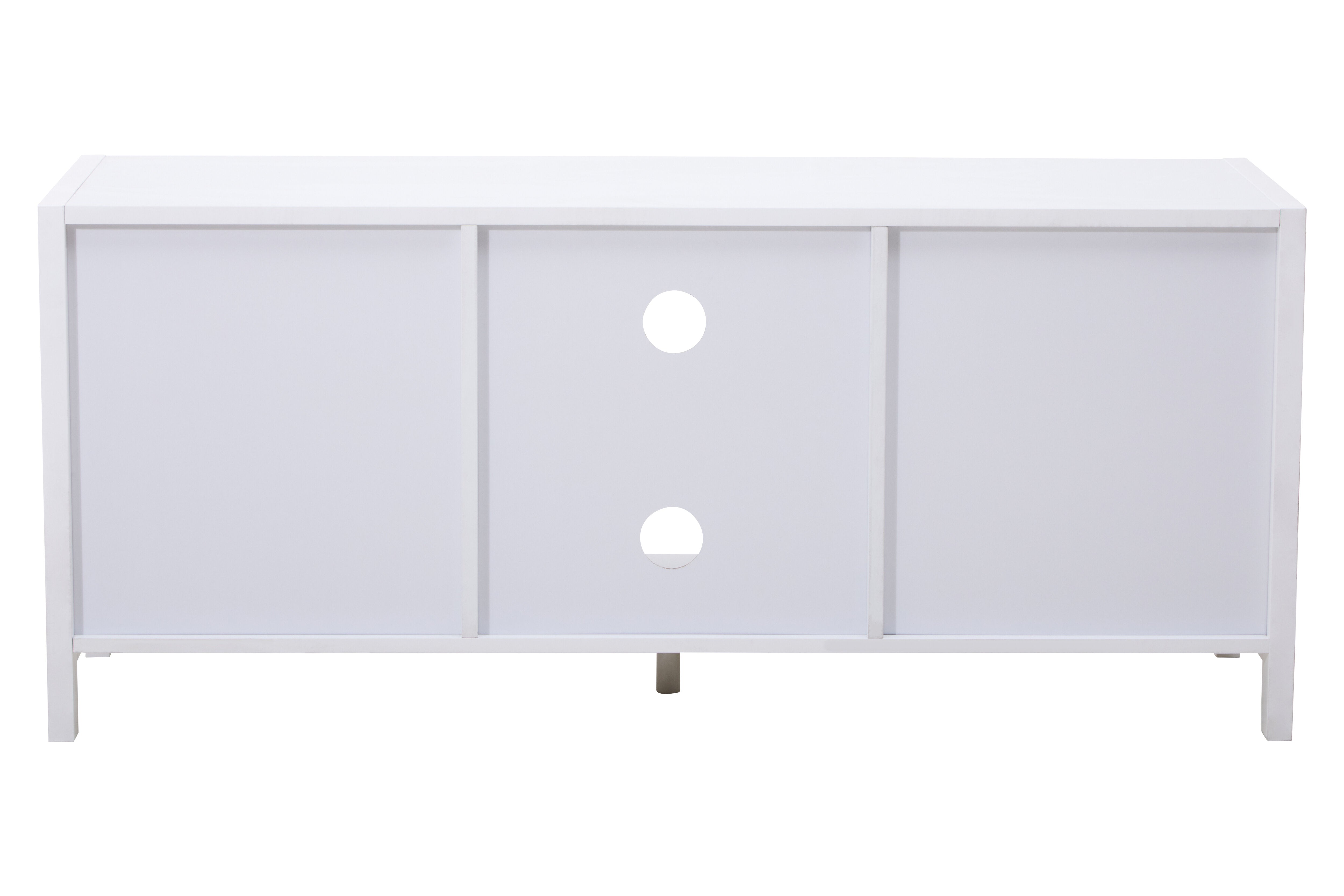 Burwood White Wood & Rattan TV Unit